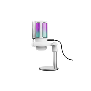 Trust GXT 238W Auron Gris, Blanco Micrófono para crear podcasts