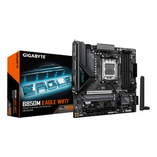 GIGABYTE B850M EAGLE WIFI7 Placa Base – CPUs AMD Ryzen Serie 9000, VRM digital de 8+2+2 fases, hasta 8200 MHz DDR5...