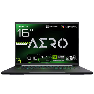 GIGABYTE AERO X16 Portátil Gaming - Copilot+ PC, 16" QHD 165Hz, AMD Ryzen AI 7 HX 350, RTX 5070, 32 GB DDR5 5200MHz, 1