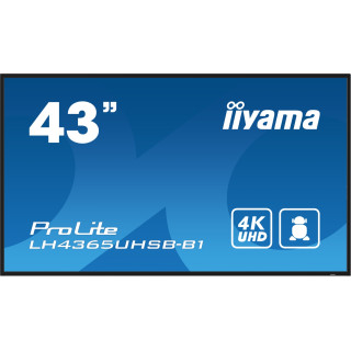 iiyama LH4365UHSB-B1 pantalla de señalización Diseño de quiosco 108 cm (42.5") LED Wifi 800 cd / m² 4K Ultra HD Negro...