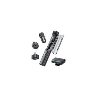 Boya Magic-01 USB-C + Lightning + 3.5 Mm TRS) RX + Soporte de escritorio omnidireccional inalámbrico 4 en 1 con IA y...