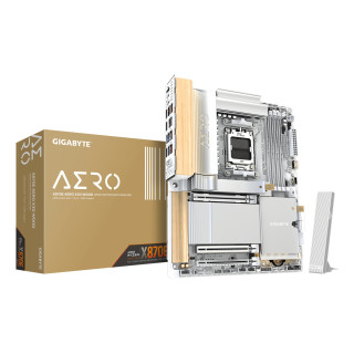 GIGABYTE X870E AERO X3D WOOD Placa Base - Compatible con procesadores AMD Ryzen 9000, VRM digital de 16+2+2 fases,...