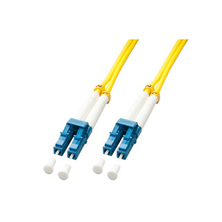 Lindy 47450 cable de fibra optica 1 m LC OS2 Amarillo