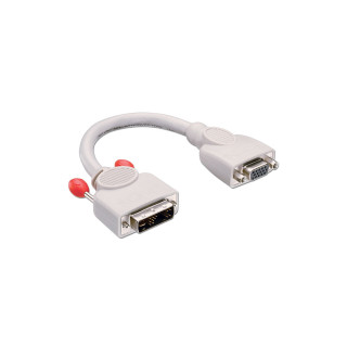 Lindy 41222 adaptador de cable de vídeo 0,2 m DVI-A VGA (D-Sub) Gris