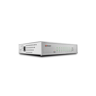 Lindy 25045 switch Gestionado Gigabit Ethernet (10/100/1000) Energía sobre Ethernet (PoE) Plata
