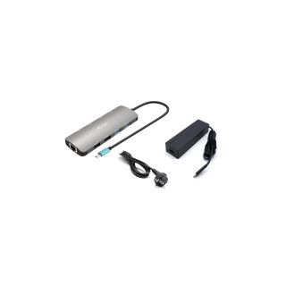 i-tec Metal USB-C Nano 2x Display Docking Station with PD 100 W + Charger 100W