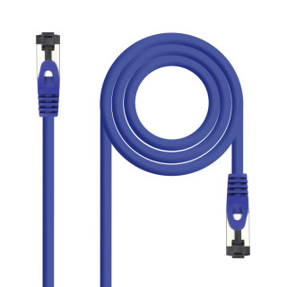 Nanocable Cable de Red Latiguillo Cat.8.1 2GHz LSZH SSTP AWG26, Azul, 0,5 m