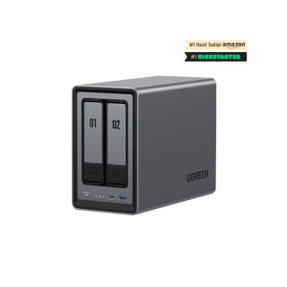 Ugreen NASync DXP2800 NAS System 2-Bay Compacto Intel® N N100 8 GB DDR5 0 TB UGOS Pro Negro