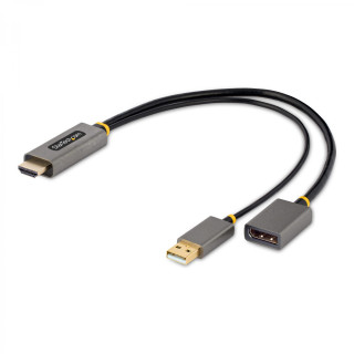 StarTech.com Cable 30cm Adaptador HDMI a DisplayPort - Activo - 4K 60Hz - Conversor HDMI 2.0 a DP 1.2 - HDR -...