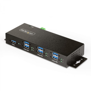 StarTech.com Hub USB Industrial de 7 Puertos Gestionado - Servicio Pesado - Caja de Metal - Protección ESD y...