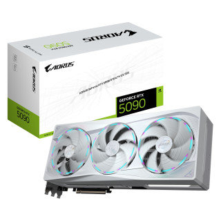 GIGABYTE AORUS GeForce RTX 5090 STEALTH ICE 32G Tarjeta Gráfica - 32GB GDDR7, 512bit, PCI-E 5.0, 2655MHz Frecuencia del