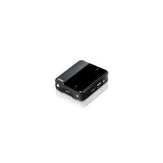 kvm Aten desktop 2 puertos usb 4k displayport 1.2 switch cables incluidos negro CS782DP-AT