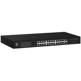 LevelOne GEP-2841 switch Gestionado L2 Gigabit Ethernet (10/100/1000) Energía sobre Ethernet (PoE) 1U Negro