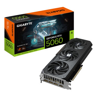 GIGABYTE GeForce RTX 5060 GAMING OC 8G Tarjeta Gráfica - 8GB GDDR7, 128bit, PCI-E 5.0, 2595 MHz Frecuencia del núcleo,