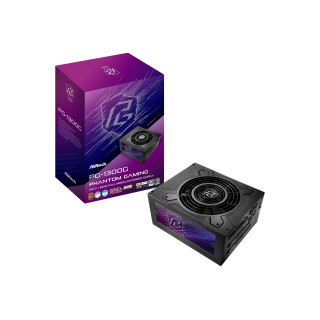 Asrock Phantom Gaming PG-1300G unidad de fuente de alimentación 1300 W 20+4 pin ATX ATX Negro
