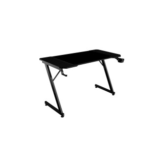 Mars Gaming MGD-X120, Mesa Gaming Ergonómica, Superficie en Fibra de Carbono, Estructura Metálica, Alfombrilla XXL,...