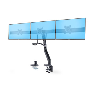 StarTech.com Soporte VESA de Sobremesa para Tres Monitores de 27 Pulgadas - 75x75/100x100 - Brazo de Soporte para 3...