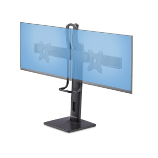 StarTech.com Soporte de Escritorio de Travesaño para Dos Monitores de 27 Pulgadas - Capacidad de 12kg - Soporte VESA de