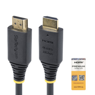 StarTech.com Cable HDMI Premium Certificado de Alta Velocidad de 50cm - 4K 60Hz - 144Hz - UHD - HDR10/HDCP 2.2/ARC -...