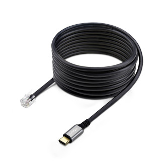 StarTech.com Adaptador USB-C a RJ9 para Auriculares con Micrófono - Adaptador USB Tipo C a RJ9 con Cable de 1,8m -...