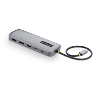 StarTech.com Adaptador Multipuertos USB-C a DP de Dos Pantallas - Mini Dock Tipo C 10 en 1 DisplayPort - PD de Carga de