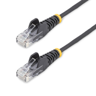 StarTech.com Cable de Red Ethernet CAT6 Delgado sin Enganches Negro de 5m - Cable RJ45 Snagless Slim 28AWG - Alambre de