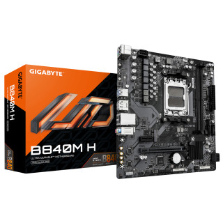 GIGABYTE B840M H Placa Base - Procesadores AMD Ryzen 9000, VRM de 5+2+2 fases, hasta 7200MHz DDR5 (O.C), 1xPCIe 4.0...