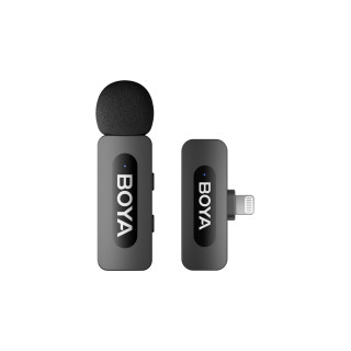 Boya BY-V1 Sistema Micrófono Inalámbrico de Solapa Lavalier Conector Lightning iOS