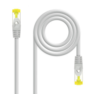 Nanocable Cable Red Latiguillo RJ45 LSZH CAT.6A SFTP AWG26, Gris, 30 cm