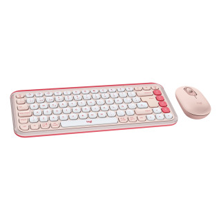 Logitech POP ICON COMBO, combinación de teclado y ratón Bluetooth, escritura cómoda, teclas y botones programables,...
