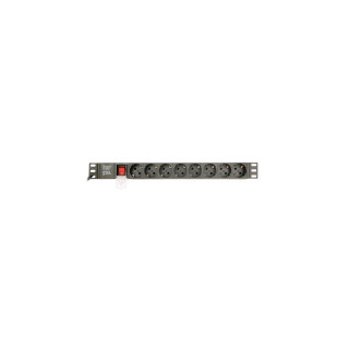 Gembird unidad de distribución de energía (PDU) 8 salidas AC 1U Negro