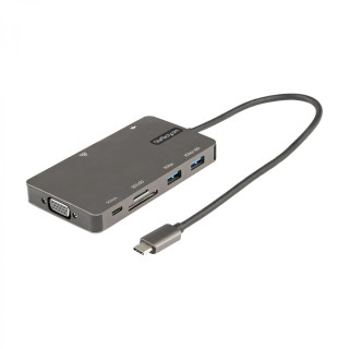 StarTech.com Adaptador Multipuertos USB C - Docking Station de Viajes HDMI 4K 30Hz o VGA - Hub Ladrón USB 3.0 de 5Gbps