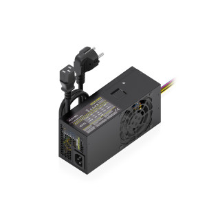 AISENS Fuente Alimentacion TFX 500W con Cable de Alimentacion OEM, Negra