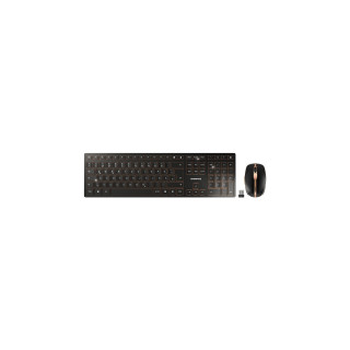 CHERRY DW 9100 SLIM teclado Ratón incluido Universal RF Wireless + Bluetooth QWERTZ Alemán Negro