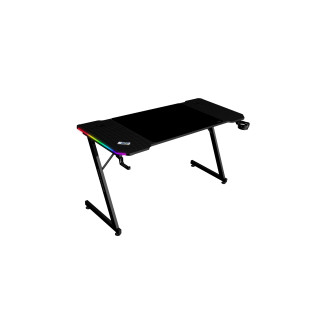 Mars Gaming MGD-X140RGB, Mesa Gaming Ergonómica, Iluminación ARGB con Mando, Fibra de Carbono, Alfombrilla XXL, Soporte