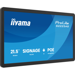 iiyama ProLite S2225AS-B1P Pantalla plana para señalización digital 54,6 cm (21.5") LCD Wifi 500 cd / m² Full HD Negro