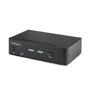 StarTech.com Switch Conmutador KVM DisplayPort de 2 Puertos - 8K60/4K144 - para Un Monitor - DP 1.4 - 2x USB 3.0 - 4x...
