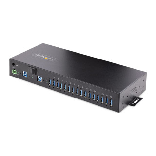 StarTech.com Hub Ladrón USB 3.0 5Gb de 16 Puertos Industrial - Metal - Montaje en Rack/Superficie/DIN - Carga...