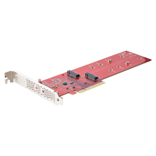 StarTech.com Tarjeta PCIe Adaptadora para 2 SSDs M.2, PCI Express x8 o x16 a NVMe Doble o SSDs M.2 AHCI, PCI Express...