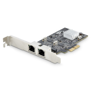 StarTech.com Tarjeta PCI Express de Red Ethernet 2 Puertos NBASE-T 2,5G - NIC I225-V - Tarjeta de Red de 2 Puertos para