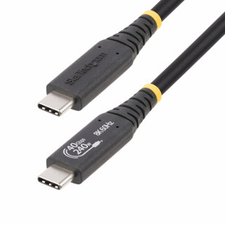 StarTech.com Cable USB4 de 1m - Cable USB Tipo C Certificado USB-IF - Cable USB-C de 40G - PD 3.1 EPR de 240W - 8K 60Hz