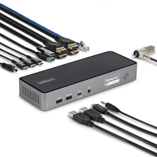 StarTech.com Docking Station Universal USB-C de 3 Pantallas - Docking Station USB Tipo C HDMI DP - PD 140W para Carga...