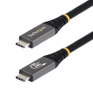 StarTech.com Cable USB4 50cm - Cable USB-C Certificado USB-IF - 80Gbps - Cable USB Tipo C - PD de 240W - 8K120/4K240 -
