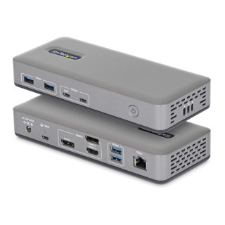 StarTech.com Docking Station USB-C - 3 Monitores 4K (2x 4K60Hz + 1x 4K30Hz) - PD 100W - 6 Puertos USB 10Gbps - GbE -...
