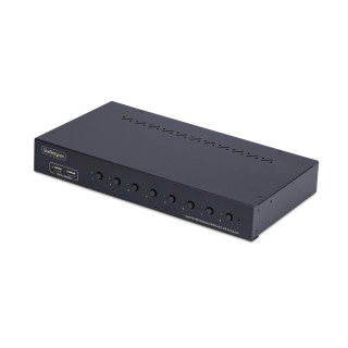 StarTech.com Switch KVM de 8 Puertos DisplayPort 4K 60Hz - Conmutador KVM DP 1.2 4K60 con Kit de Montaje 1U para Rack -