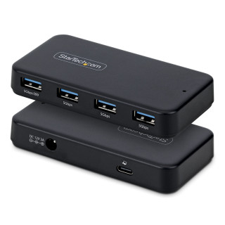 StarTech.com Hub Ladrón USB-A de 4 Puertos - 5Gbps - Autoalimentado - Cable Host 2 en 1 Tipo C y Tipo A - Puerto de...