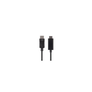 Lanberg CA-DPHD-11CC-0010-BK cambiador de género para cable DisplayPort HDMI Negro