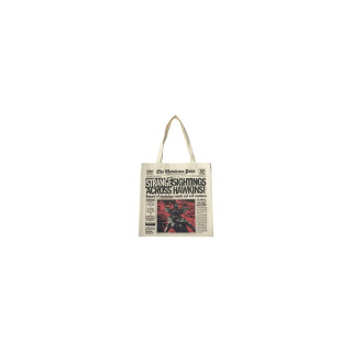 Bolsa Shopping Stranger Things The Hawkins Post de Tela Beige