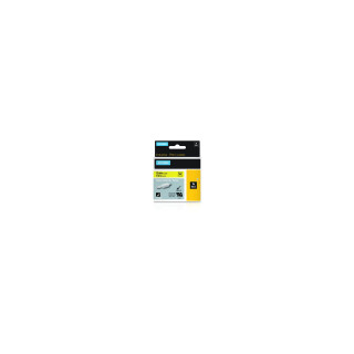 Cinta dymo etiquetas para tubos termorretractiles ind negro sobre amarillo multicolor 18056