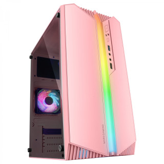 Mars Gaming MC-S1 Rosa Caja PC Compacta Gaming Micro-ATX Iluminación ARGB 12 Modos Ventilador FRGB Ventana Lateral...